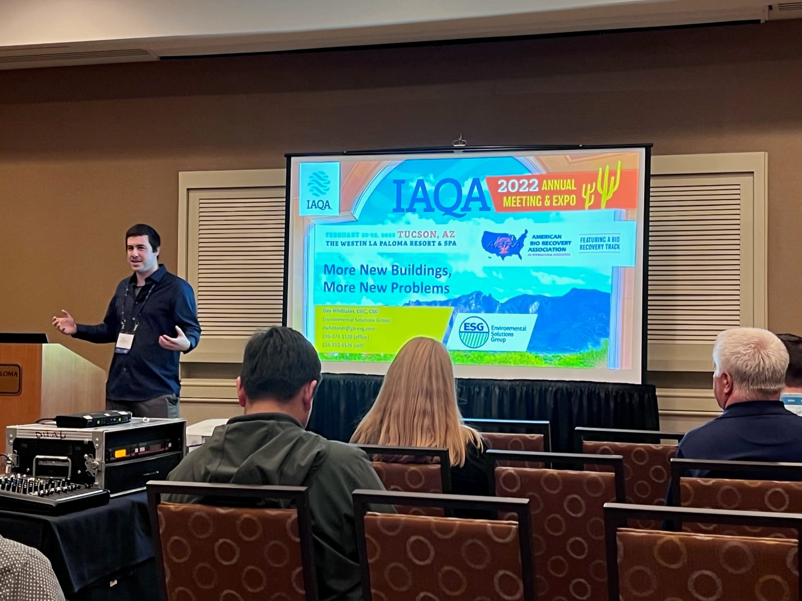 ESG presenting at the Indoor Air Quality Association annual meeting