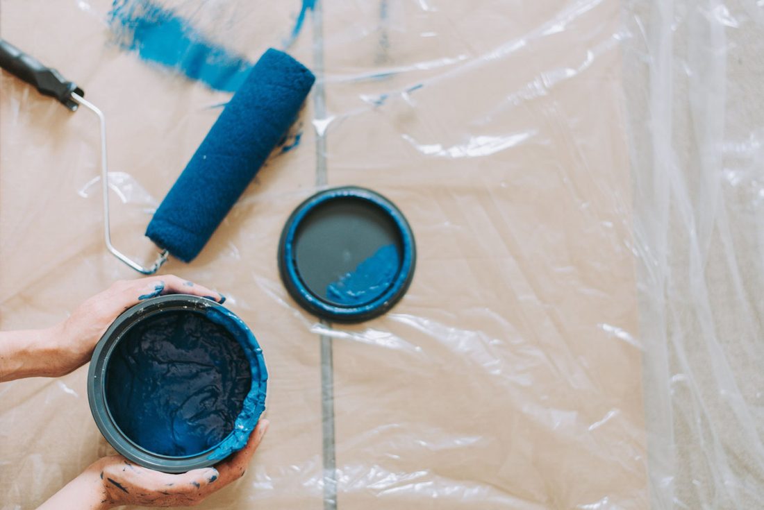 Lead paint chips collected as samples from an older North Carolina building