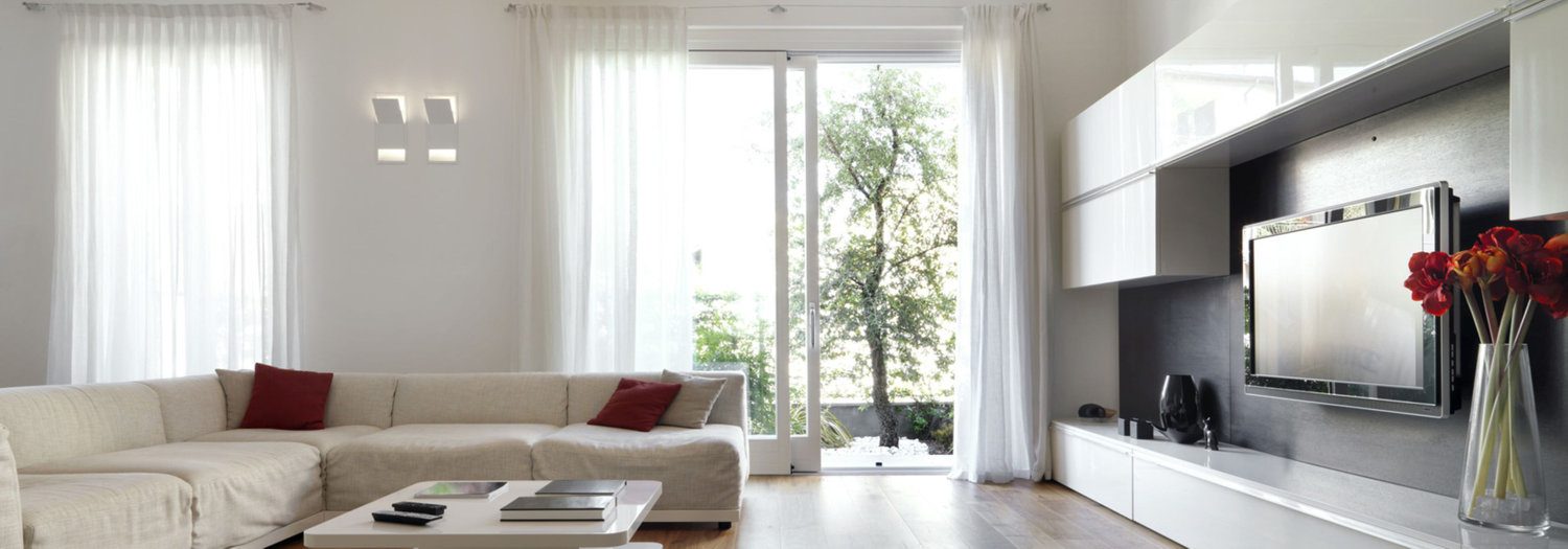 Bright living room in a North Carolina home after independent indoor air quality testing