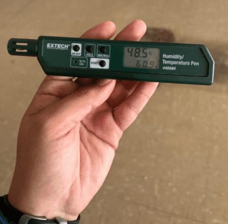 Environmental sensor probe used to gather air data for accredited laboratory analysis