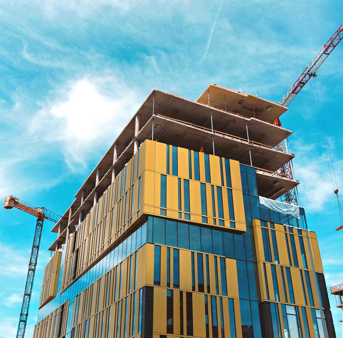 Multifamily wood-frame apartment building of the type ESG tests across North Carolina